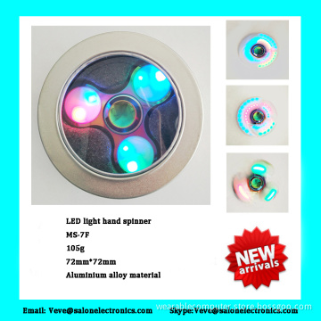 Large stock led light finger fidget spinner hand spinner for adults and kids